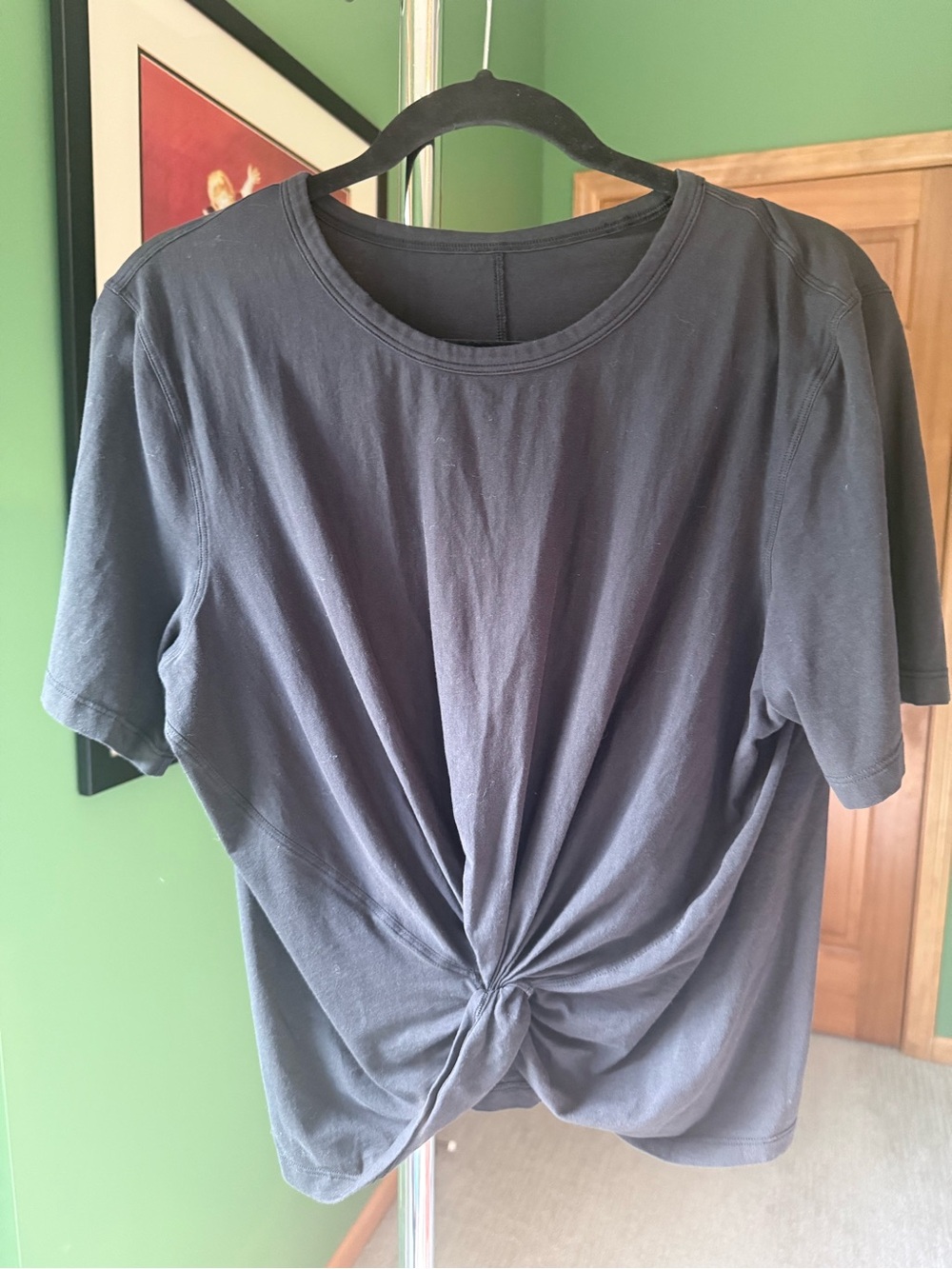 lululemon athletica Crescent Black Twist-Knot Short Sleeve Tee